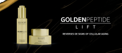 <h3><strong>REVERSES SIGNS OF CELULAR AGING</strong></h3>
<p><strong>Enter a universe of unprecedented beauty with Golden Peptide Lift, a sublime anti-ageing cosmetic line from Selvert Thermal that elevates the skin to the maximum expression of sophistication and care. At the same time,<span>&nbsp;</span></strong>it acts on all the factors related to the appearance of the signs and symptoms of skin ageing at an endogenous, multifactorial and also emotional level.</p>
<p><strong>With exclusive GDP Technology and the Micro-Col System, together with the extraordinary properties of the black orchid,</strong><span>&nbsp;</span>Golden Peptide Lift offers a unique and luxurious sensorial experience with extraordinary results, slowing down the processes involved in cellular ageing.</p>
<p><strong>Innovation</strong>: science + well-being for the treatment of chronological and hormonal ageing</p>
<p><strong>Technology & exclusivity</strong>: exclusive GDP Technology + Micro-Col System + biomimetic peptides</p>
<p><strong>Synergy of active ingredients</strong>: boosting the effect of the treatment</p>